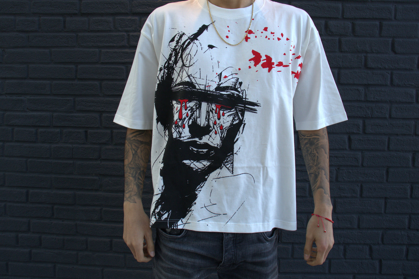 "4RT" Drop Shoulder Tee White
