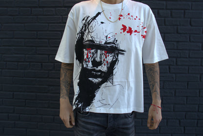 "4RT" Drop Shoulder Tee White