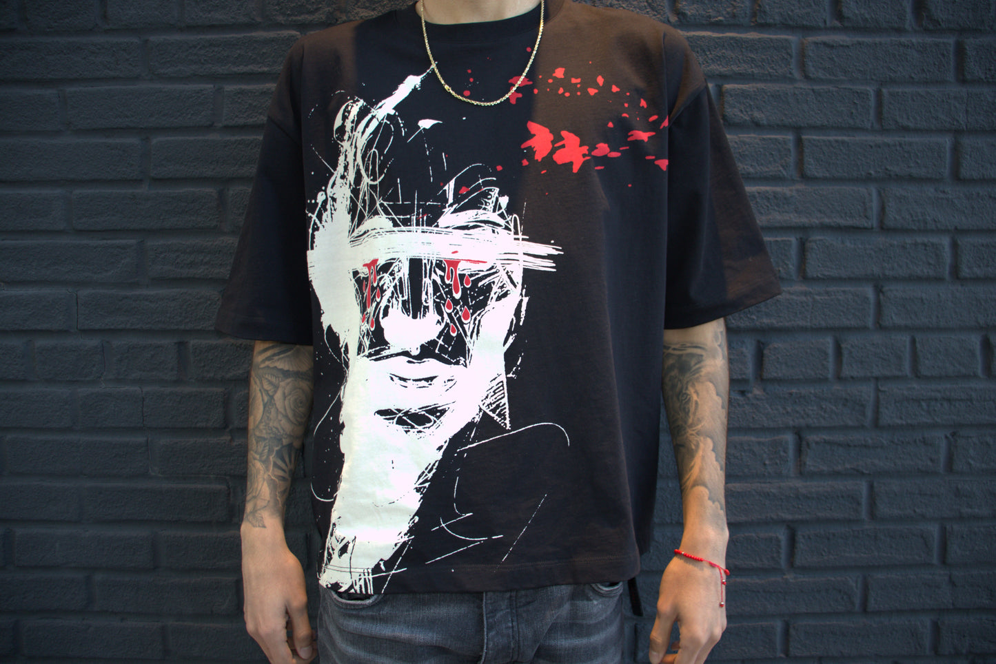 "4RT" Drop Shoulder Tee Black