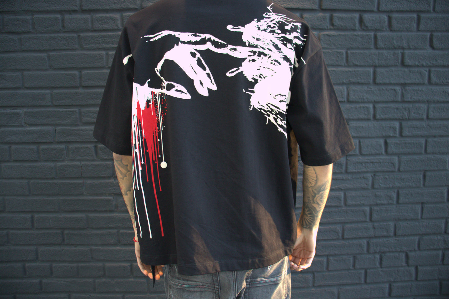 "4RT" Drop Shoulder Tee Black